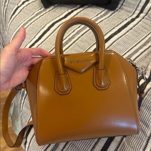 Givenchy Small Antigona Tan Leather Satchel with Removable Strap